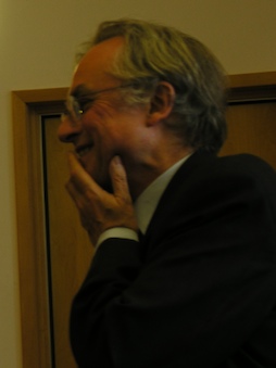 Photo credit: Julia Vitullo-Martin; Description: Richard Dawkins, at Templeton-Cambridge Journalism Fellowships Photo credit: Julia Vitullo-Martin; Description: Richard Dawkins, at Templeton-Cambridge Journalism Fellowships